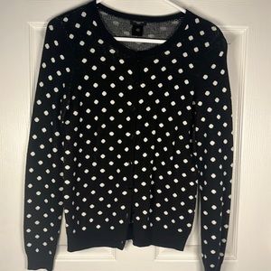 Anne Taylor petite XS polka dot cardigan